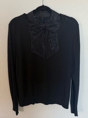 Sandro Lace Bow Top